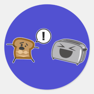 Toasted Toast Tanlines Classic Round Sticker