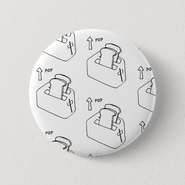 Toaster Badge 2 Inch Round Button (Front)