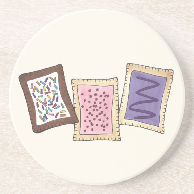 Toaster Pastries Breakfast Pastry Junk Food Foodie Coaster (Front)