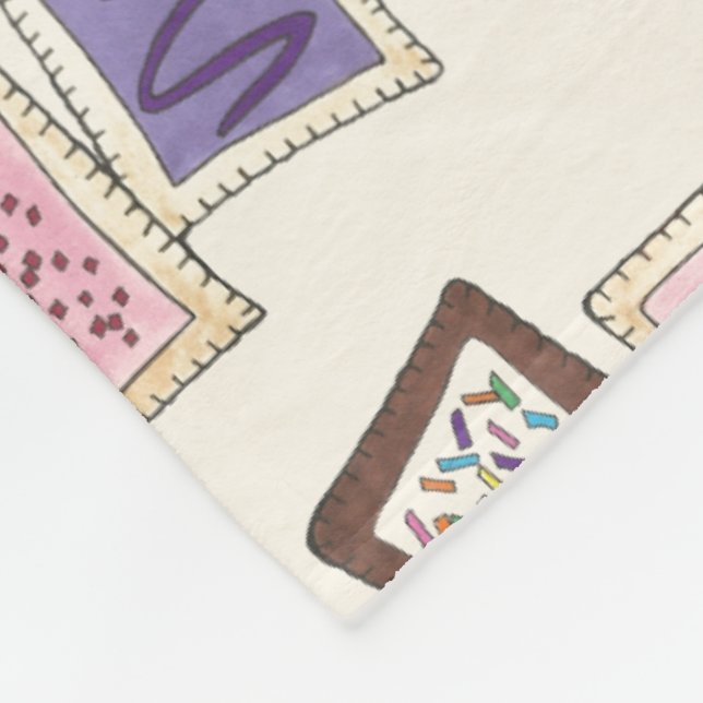 Toaster Pastry Breakfast Junk Food Baking Foodie Fleece Blanket (Corner)