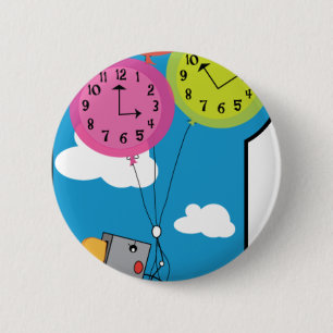 Toaster Time Flies 2 Inch Round Button