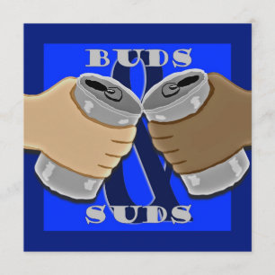 Toasting Beer Cans Party Invitation