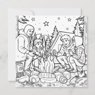 Toasting Marshmallows   Coloring Page