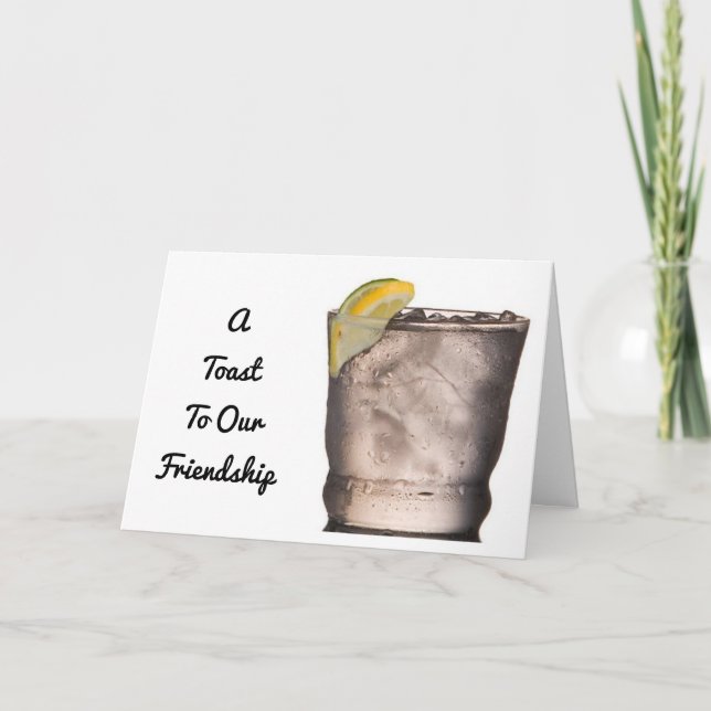 TOASTING "OUR FRIENDSHIP" AT CHRISTMAS HOLIDAY CARD (Front)