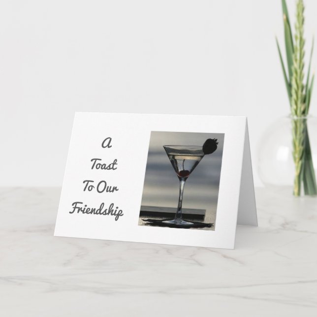 TOASTING "OUR FRIENDSHIP" AT CHRISTMAS HOLIDAY CARD (Front)