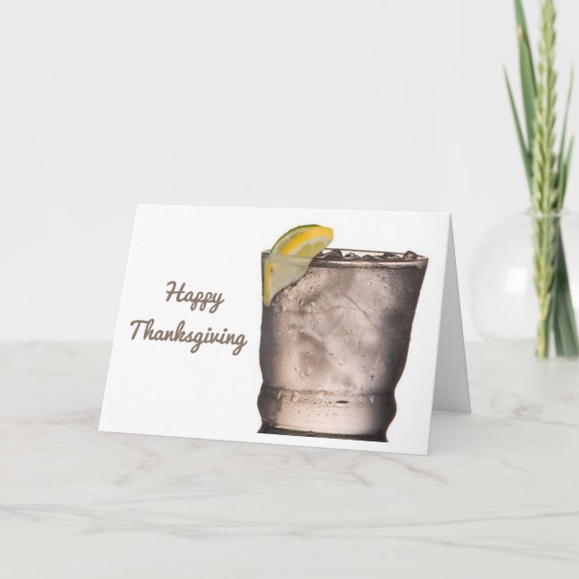 TOASTING "OUR FRIENDSHIP" AT THANKSGIVING HOLIDAY CARD (Front)