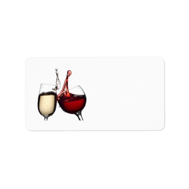"TOASTING WINE GLASSES" ÉTIQUETTES D'ADRESSE DE RE (Devant)