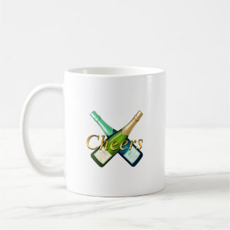 Toasting with a bottle coffee mug