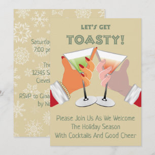 Toasty Cheers Christmas Holiday Party Invitation