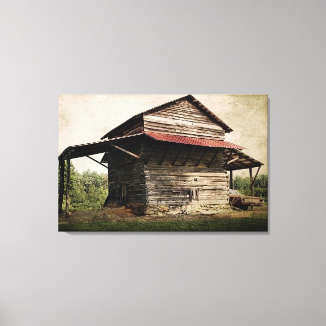 Tobacco Barn Canvas Print (Front)