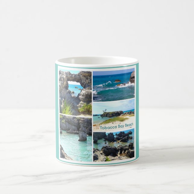 Tobacco Bay Beach, Bermuda  Coffee Mug (Center)