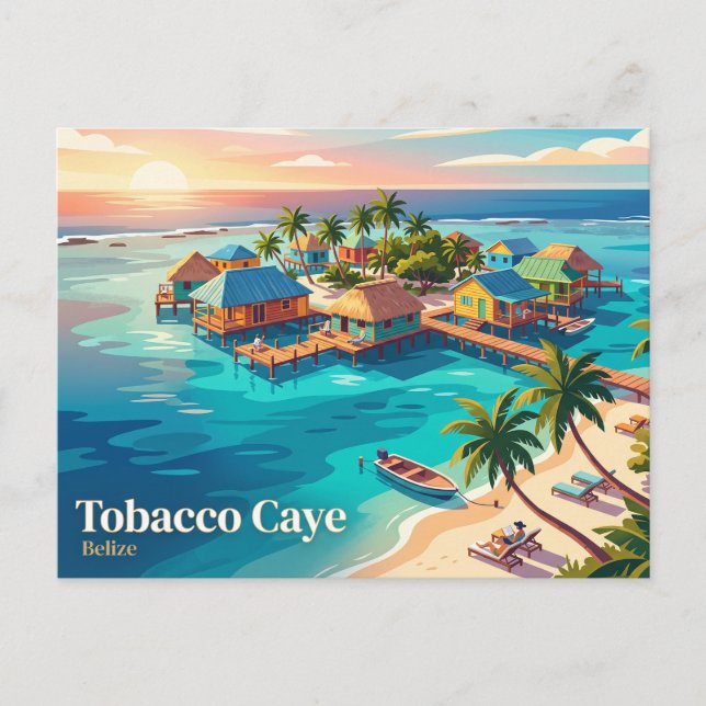 Tobacco Caye Belize Postcard (Front)