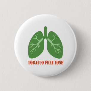 Tobacco Free Zone 2 Inch Round Button