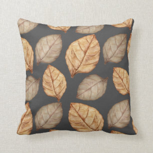 Tobacco Leaves Throw Pillow