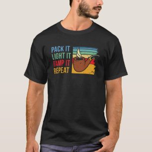 Tobacco Pipe Smoking Hobby Retro Briar Pipe Smoker T-Shirt