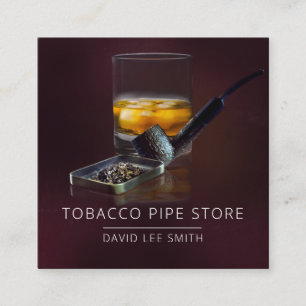 Tobacco Pipe Store Square Business Card