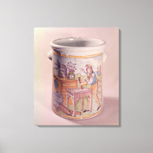 Tobacco pot depicting a tobacconist canvas print