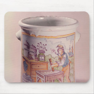 Tobacco pot depicting a tobacconist mouse pad