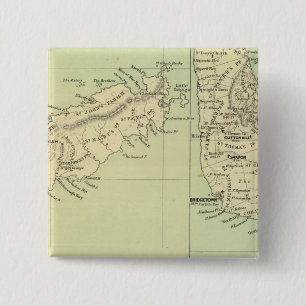 Tobago Barbados 2 Inch Square Button