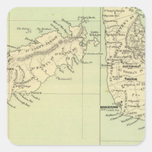 Tobago Barbados Square Sticker