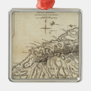 Tobago from actual surveys and observations metal ornament