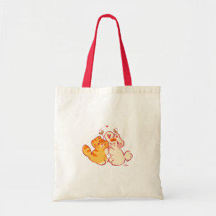 Tobi & Tansy Hug - Cute Cat & Bunny Tote Bag