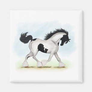 Tobiano Gypsy Vanner Horse Magnet