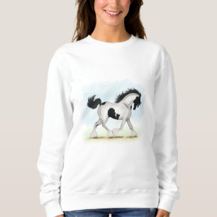 Tobiano Gypsy Vanner Horse Sweatshirt