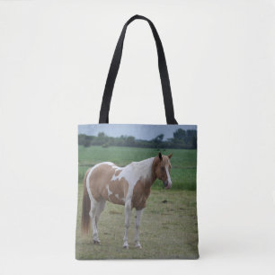 Tobiano Paint Horse Tote Bag