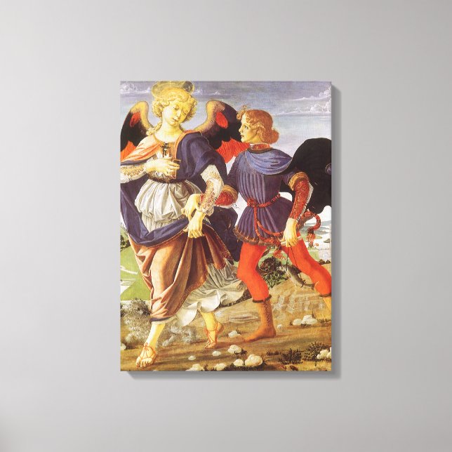 Tobias and the Angel by Andrea del Verrocchio Canvas Print (Front)
