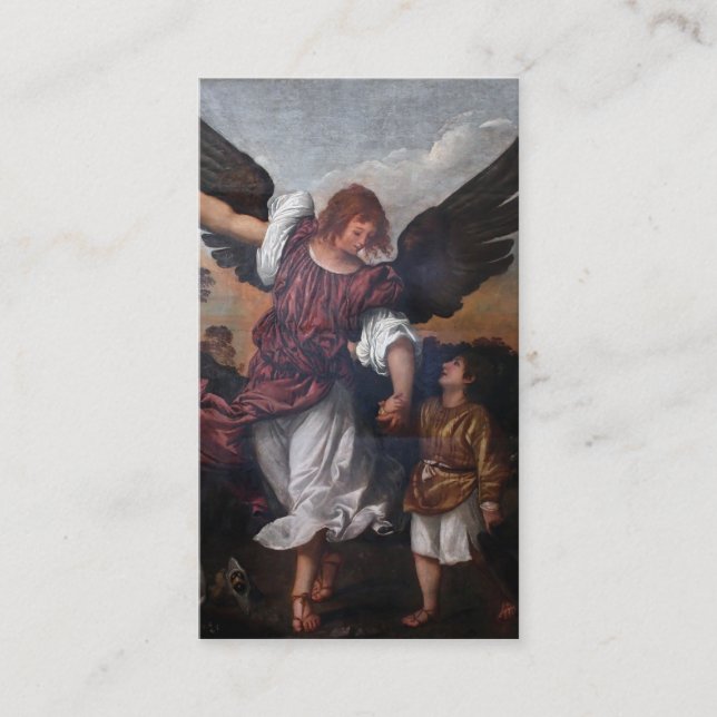 Tobias and the Archangel Raphael  - Titian Business Card (Front)