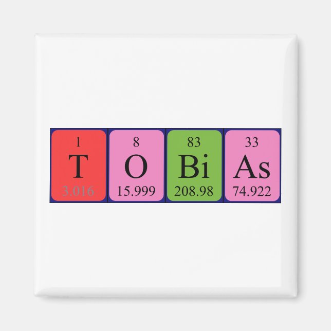 Tobias periodic table name magnet (Front)