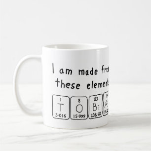 Tobias periodic table name mug