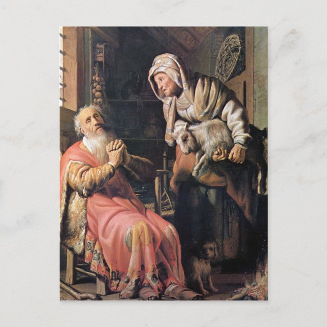 Tobias suspected his wife of stealing by Rembrandt Postcard (Front)