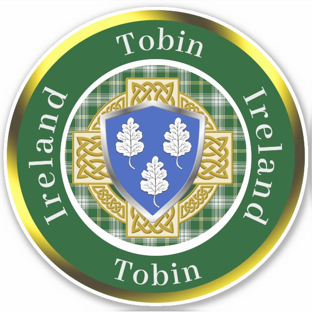 Tobin Irish Shield/Celtic Cross Personalized (Front)