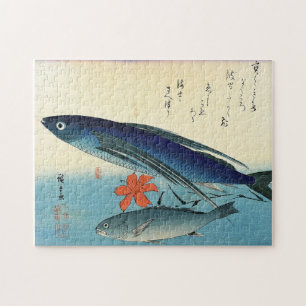 Tobiuo & Ishimochi - Colourful Japanese Fish Print Jigsaw Puzzle