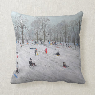 Tobogganers Darley Park 2009 Throw Pillow