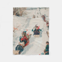 "Tobogganing", Chromolithograph, Louis Prang & Co.