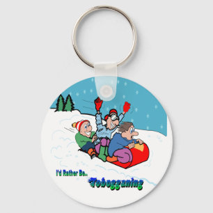 Tobogganing Keychain