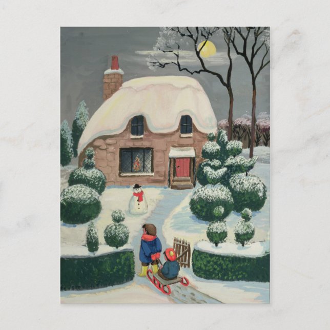 Tobogganing Postcard (Front)