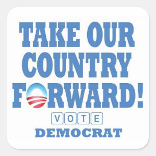 TOCF-Vote Démocrate - Stickers Sq