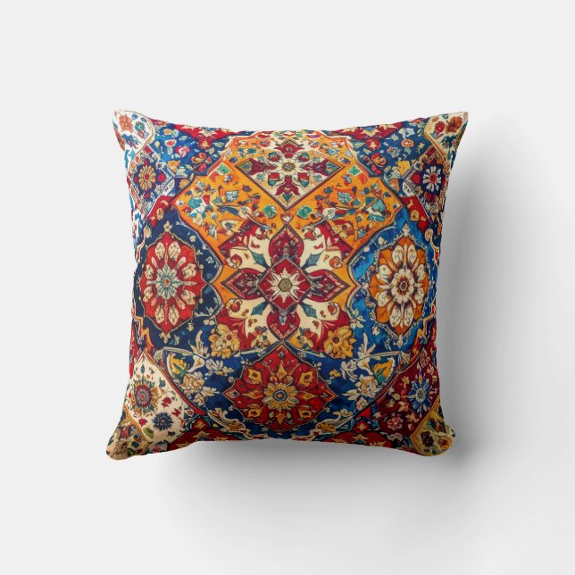Tocilog Multicolor Throw Pillow (Back)