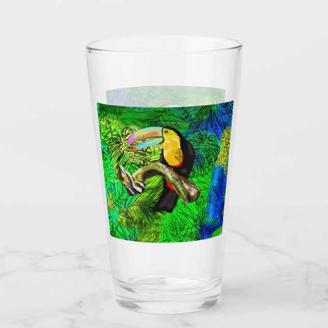 Toco Toucan Bird Glass - Exotic (Back)