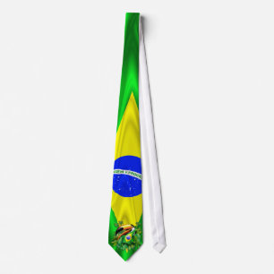 Toco Toucan with Brazil Flag Tie