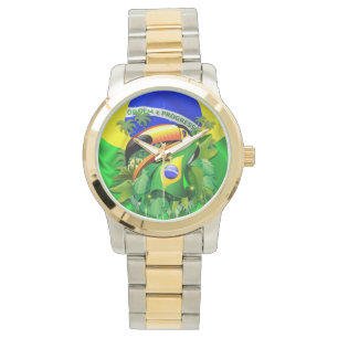 Toco Toucan with Brazil Flag Watch