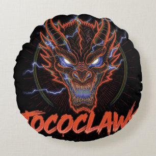 TOCOCLAWS Biohazard Skeleton: Radioactive Gas Mask Round Pillow