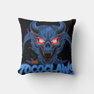 TOCOCLAWS Biohazard Skeleton: Radioactive Gas Mask Throw Pillow