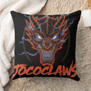 TOCOCLAWS Biohazard Skeleton: Radioactive Gas Mask Throw Pillow