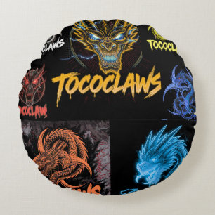 TOCOCLAWS Dragon Battalion: Toxic Biohazard Sticke Round Pillow