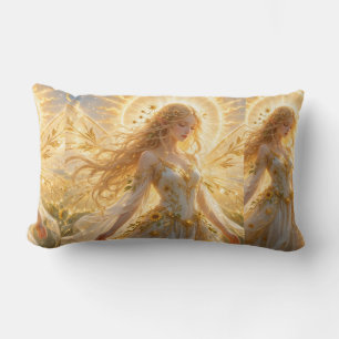 TOCOCLAWS Sunflower Sun Goddess Fairy Fantasy Ange Lumbar Pillow